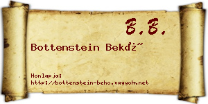 Bottenstein Bekő névjegykártya