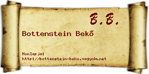Bottenstein Bekő névjegykártya