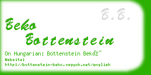 beko bottenstein business card